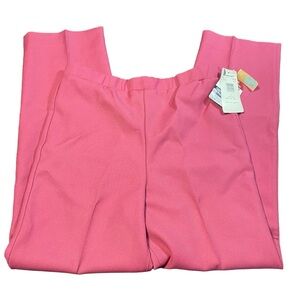 DonnKenny womens size 12 pink polyester stretch pants vintage deadstock 80s